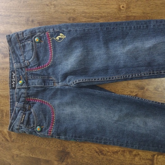 Embroidered Y2K Baby Phat Denim Capri's Jr. 8.5 - Picture 4 of 6